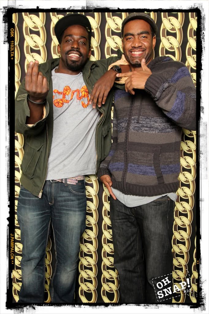 Tripoli and a friend in a photobooth