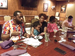 Tripoli with his longtime girlfriend sharing a meal together