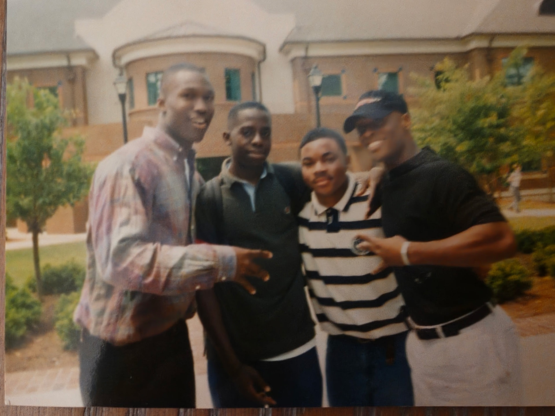 Tripoli with longtime school friends on campus