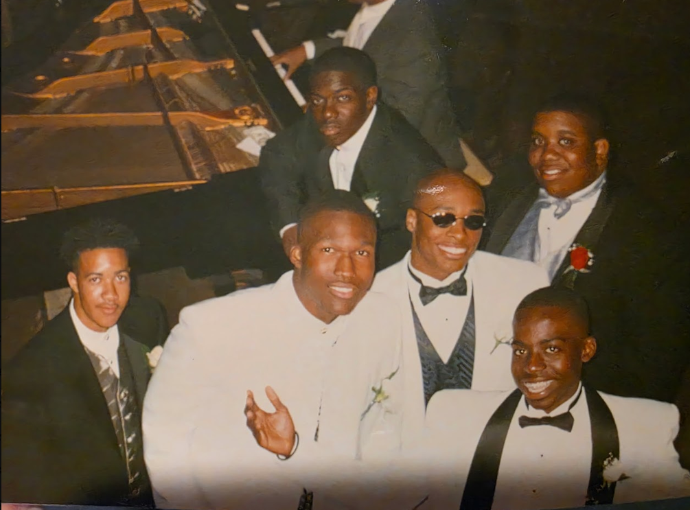 Tripoli with his friends at a school formal
