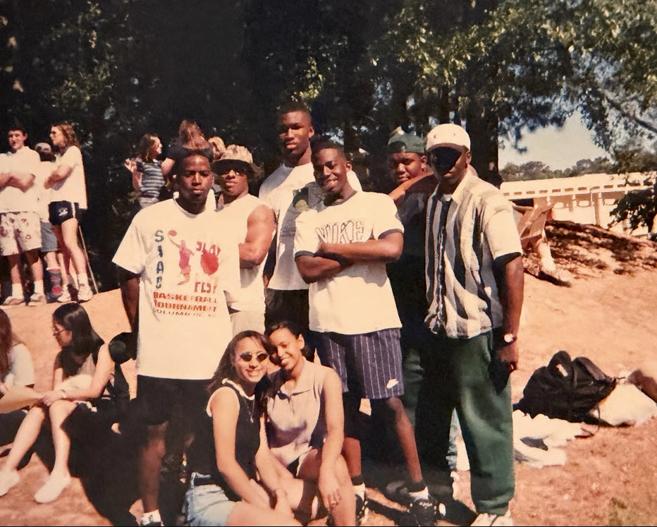 Tripoli and friends outdoors at a park gathering
