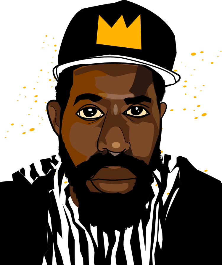 Portrait artwork of Tripoli wearing a crown