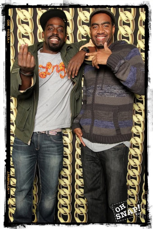 Tripoli and a friend at an Oh Snap photo booth